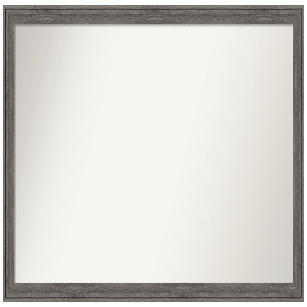 Amanti Art Grey Bathroom Mirror for Over Sink, 25x43 Custom Made Regis Barnwood Grey Narrow Rectangle Vanity Mirror, Large Country Rustic Wood Frame, Hangs Horizonally and Vertically, Wall Decor
