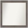 Amanti Art Grey Bathroom Mirror for Over Sink, 31x37 Custom Made Alta Brown Grey Rectangle Vanity Mirror, Large Country Rustic Wood Frame, Hangs Horizonally and Vertically, Wall Decor view 1