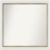 Amanti Art White Bathroom Mirror for Over Sink, 25x33 Custom Made Eva White Gold Narrow Rectangle Vanity Mirror, Large Modern Wood Frame, Hangs Horizonally and Vertically, Wall Decor view 1