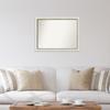Amanti Art White Bathroom Mirror for Over Sink, 25x33 Custom Made Eva White Gold Narrow Rectangle Vanity Mirror, Large Modern Wood Frame, Hangs Horizonally and Vertically, Wall Decor view 4