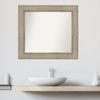 Amanti Art Silver Bathroom Mirror for Over Sink, 27x30 Custom Made Trellis Silver Rectangle Vanity Mirror, Medium Traditional Wood Frame, Hangs Horizonally and Vertically, Wall Decor view 4