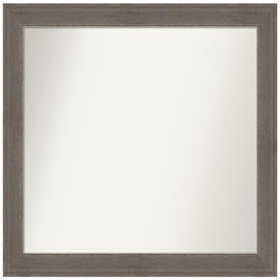 Amanti Art Grey Bathroom Mirror for Over Sink, 30x35 Custom Made Alta Brown Grey Rectangle Vanity Mirror, Large Country Rustic Wood Frame, Hangs Horizonally and Vertically, Wall Decor