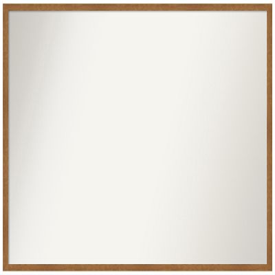 Amanti Art Brown Bathroom Mirror for Over Sink, 31x41 Custom Made Carlisle Blonde Narrow Rectangle Vanity Mirror, X-Large Country Rustic Wood Frame, Hangs Horizonally and Vertically, Wall Decor