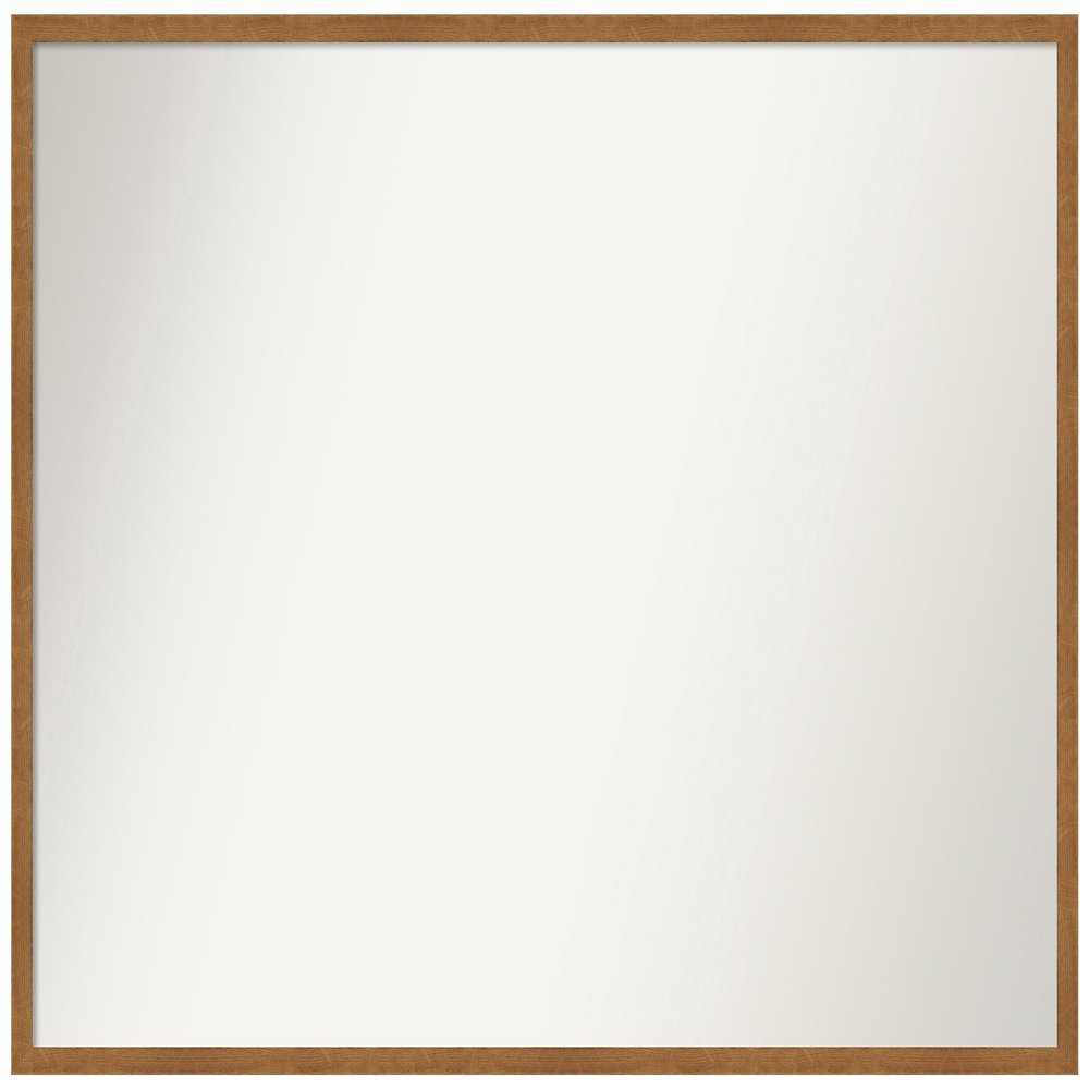 Amanti Art Brown Bathroom Mirror for Over Sink, 31x41 Custom Made Carlisle Blonde Narrow Rectangle Vanity Mirror, X-Large Country Rustic Wood Frame, Hangs Horizonally and Vertically, Wall Decor