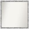 Amanti Art Silver Bathroom Mirror for Over Sink, 25x32 Custom Made Scratched Wave Chrome Rectangle Vanity Mirror, Large Traditional Wood Frame, Hangs Horizonally and Vertically, Wall Decor view 1