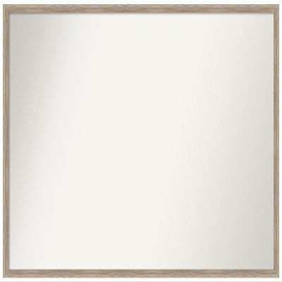 Amanti Art White Bathroom Mirror for Over Sink, 28x43 Custom Made Hardwood Wedge White Wash Rectangle Vanity Mirror, Oversize Country Rustic Wood Frame, Hangs Horizonally and Vertically, Wall Decor