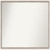 Amanti Art White Bathroom Mirror for Over Sink, 28x43 Custom Made Hardwood Wedge White Wash Rectangle Vanity Mirror, Oversize Country Rustic Wood Frame, Hangs Horizonally and Vertically, Wall Decor view 1