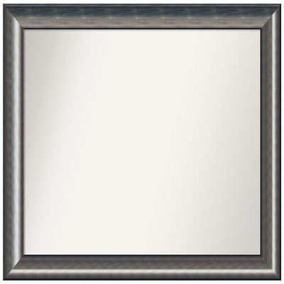 Amanti Art Silver Bathroom Mirror for Over Sink, 34x42 Custom Made Quicksilver Scoop Rectangle Vanity Mirror, Large Casual Wood Frame, Hangs Horizonally and Vertically, Wall Decor