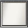 Amanti Art Silver Bathroom Mirror for Over Sink, 34x42 Custom Made Quicksilver Scoop Rectangle Vanity Mirror, Large Casual Wood Frame, Hangs Horizonally and Vertically, Wall Decor view 1