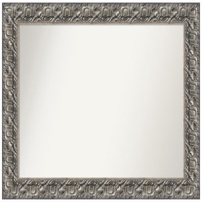 Amanti Art Silver Bathroom Mirror for Over Sink, 29x38 Custom Made Silver Luxor Rectangle Vanity Mirror, Large Traditional Wood Frame, Hangs Horizonally and Vertically, Wall Decor