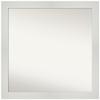 Amanti Art White Bathroom Mirror for Over Sink, 34x34 Custom Made Mosaic White Square Vanity Mirror, Large Casual Wood Frame, Hangs Horizonally and Vertically, Wall Decor view 1
