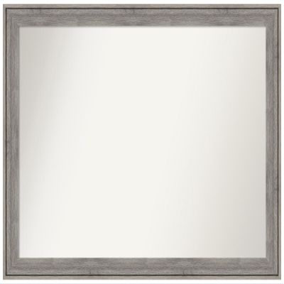 Amanti Art Grey Bathroom Mirror for Over Sink, 33x47 Custom Made Regis Barnwood Grey Rectangle Vanity Mirror, Oversize Country Rustic Wood Frame, Hangs Horizonally and Vertically, Wall Decor