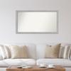 Amanti Art Silver Bathroom Mirror for Over Sink, 27x49 Custom Made Vista Brushed Nickel Narrow Rectangle Vanity Mirror, Oversize Casual Wood Frame, Hangs Horizonally and Vertically, Wall Decor view 4