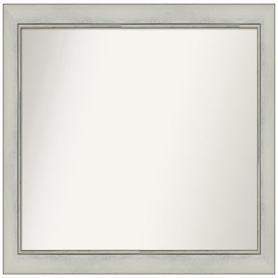 Amanti Art Silver Bathroom Mirror for Over Sink, 25x34 Custom Made Flair Silver Patina Rectangle Vanity Mirror, Large Traditional Wood Frame, Hangs Horizonally and Vertically, Wall Decor