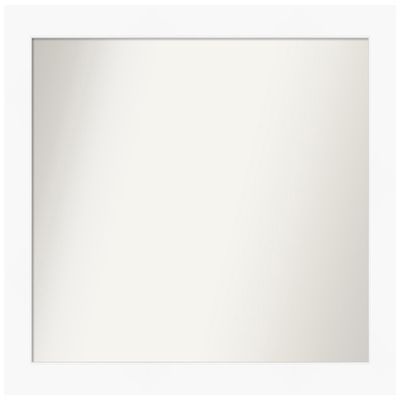 Amanti Art White Bathroom Mirror for Over Sink, 34x41 Custom Made Cabinet White Rectangle Vanity Mirror, X-Large Modern Wood Frame, Hangs Horizonally and Vertically, Wall Decor
