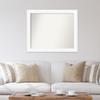 Amanti Art White Bathroom Mirror for Over Sink, 34x41 Custom Made Cabinet White Rectangle Vanity Mirror, X-Large Modern Wood Frame, Hangs Horizonally and Vertically, Wall Decor view 4