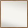 Amanti Art Brown Bathroom Mirror for Over Sink, 29x29 Custom Made Carlisle Blonde Narrow Square Vanity Mirror, Large Country Rustic Wood Frame, Hangs Horizonally and Vertically, Wall Decor view 1