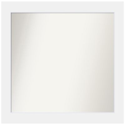 Amanti Art White Bathroom Mirror for Over Sink, 30x35 Custom Made Corvino White Rectangle Vanity Mirror, Large Modern Wood Frame, Hangs Horizonally and Vertically, Wall Decor