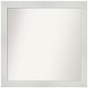 Amanti Art White Bathroom Mirror for Over Sink, 31x34 Custom Made Mosaic White Rectangle Vanity Mirror, Large Casual Wood Frame, Hangs Horizonally and Vertically, Wall Decor view 1