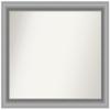 Amanti Art Silver Bathroom Mirror for Over Sink, 36x44 Custom Made Peak Polished Nickel Rectangle Vanity Mirror, X-Large Traditional Wood Frame, Hangs Horizonally and Vertically, Wall Decor view 1