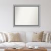 Amanti Art Silver Bathroom Mirror for Over Sink, 36x44 Custom Made Peak Polished Nickel Rectangle Vanity Mirror, X-Large Traditional Wood Frame, Hangs Horizonally and Vertically, Wall Decor view 4