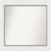 Amanti Art White Bathroom Mirror for Over Sink, 27x35 Custom Made Eva White Silver Rectangle Vanity Mirror, Large Modern Wood Frame, Hangs Horizonally and Vertically, Wall Decor view 1