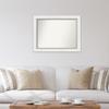Amanti Art White Bathroom Mirror for Over Sink, 27x35 Custom Made Eva White Silver Rectangle Vanity Mirror, Large Modern Wood Frame, Hangs Horizonally and Vertically, Wall Decor view 4