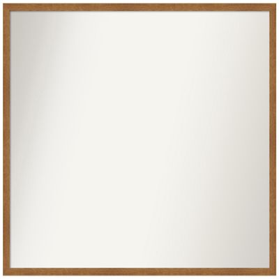 Amanti Art Brown Bathroom Mirror for Over Sink, 29x33 Custom Made Carlisle Blonde Narrow Rectangle Vanity Mirror, Large Country Rustic Wood Frame, Hangs Horizonally and Vertically, Wall Decor