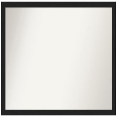 Amanti Art Black Bathroom Mirror for Over Sink, 24x34 Custom Made Grace Brushed Metallic Black Narrow Rectangle Vanity Mirror, Large Modern Wood Frame, Hangs Horizonally and Vertically, Wall Decor