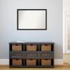 Amanti Art Black Bathroom Mirror for Over Sink, 24x34 Custom Made Grace Brushed Metallic Black Narrow Rectangle Vanity Mirror, Large Modern Wood Frame, Hangs Horizonally and Vertically, Wall Decor view 4