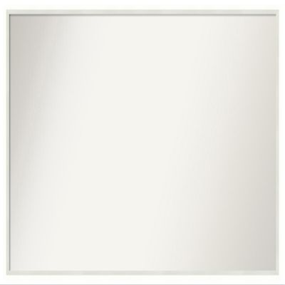 Amanti Art White Bathroom Mirror for Over Sink, 23x37 Custom Made Lucie White Rectangle Vanity Mirror, Large Modern Wood Frame, Hangs Horizonally and Vertically, Wall Decor