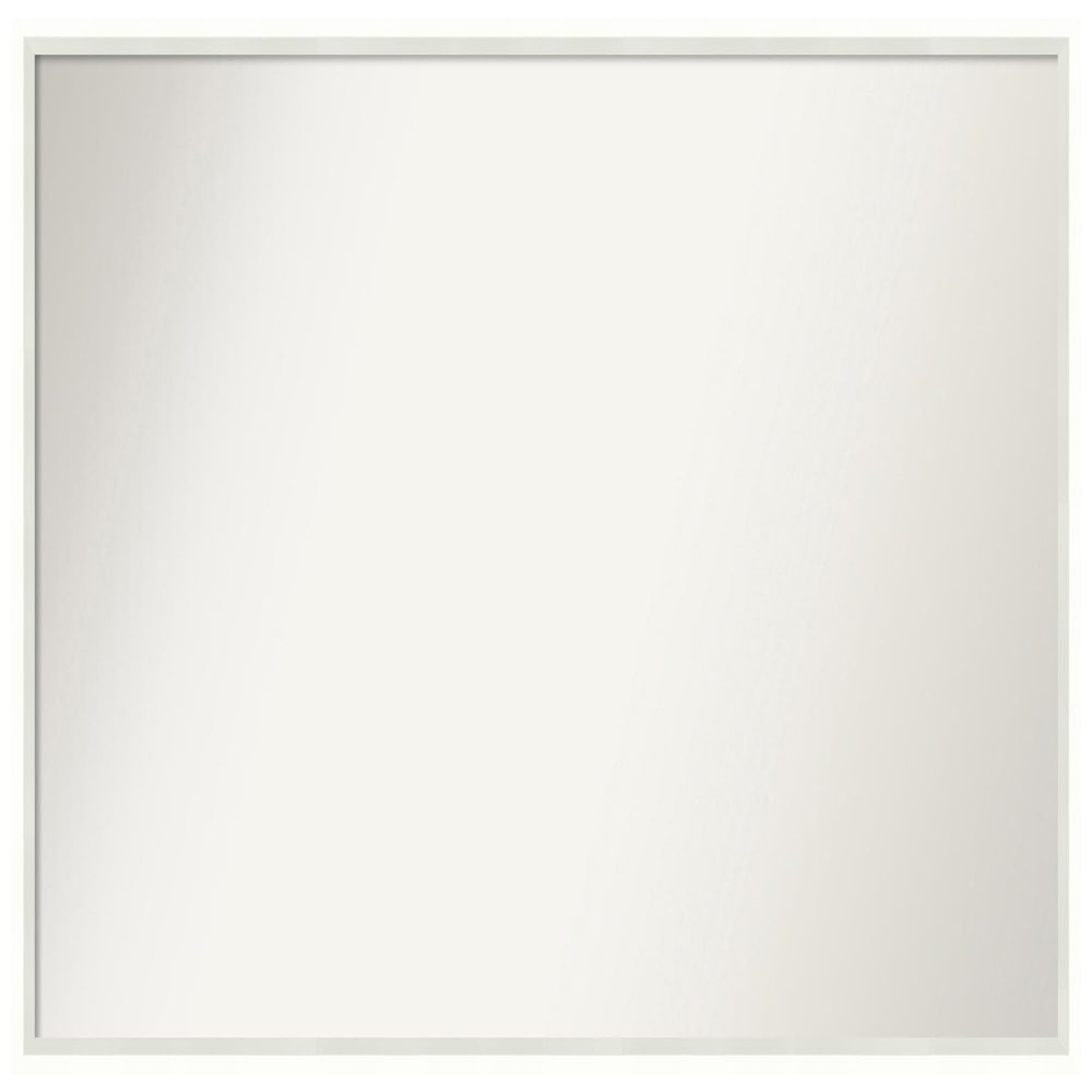 Amanti Art White Bathroom Mirror for Over Sink, 23x37 Custom Made Lucie White Rectangle Vanity Mirror, Large Modern Wood Frame, Hangs Horizonally and Vertically, Wall Decor