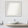 Amanti Art White Bathroom Mirror for Over Sink, 27x29 Custom Made Imperial White Rectangle Vanity Mirror, Medium Traditional Wood Frame, Hangs Horizonally and Vertically, Wall Decor view 4