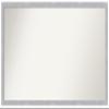 Amanti Art Silver Bathroom Mirror for Over Sink, 22x44 Custom Made Grace Brushed Nickel Narrow Rectangle Vanity Mirror, Oversize Modern Wood Frame, Hangs Horizonally and Vertically, Wall Decor view 1