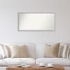 Amanti Art Silver Bathroom Mirror for Over Sink, 22x44 Custom Made Grace Brushed Nickel Narrow Rectangle Vanity Mirror, Oversize Modern Wood Frame, Hangs Horizonally and Vertically, Wall Decor view 4