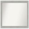 Amanti Art Grey Bathroom Mirror for Over Sink, 34x49 Custom Made Glam Linen Grey Rectangle Vanity Mirror, Oversize Country Rustic Wood Frame, Hangs Horizonally and Vertically, Wall Decor view 1