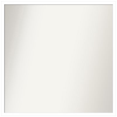 Amanti Art White Bathroom Mirror for Over Sink, 28x29 Custom Made Svelte White Rectangle Vanity Mirror, Large Modern Wood Frame, Hangs Horizonally and Vertically, Wall Decor