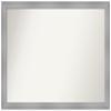 Amanti Art Silver Bathroom Mirror for Over Sink, 34x46 Custom Made Flair Polished Nickel Rectangle Vanity Mirror, Oversize Casual Wood Frame, Hangs Horizonally and Vertically, Wall Decor view 1
