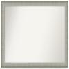 Amanti Art Silver Bathroom Mirror for Over Sink, 23x33 Custom Made Elegant Brushed Pewter Narrow Rectangle Vanity Mirror, Large Casual Wood Frame, Hangs Horizonally and Vertically, Wall Decor view 1