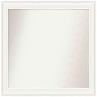 Amanti Art White Bathroom Mirror for Over Sink, 37x42 Custom Made Ridge White Rectangle Vanity Mirror, X-Large Traditional Wood Frame, Hangs Horizonally and Vertically, Wall Decor