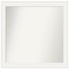 Amanti Art White Bathroom Mirror for Over Sink, 37x42 Custom Made Ridge White Rectangle Vanity Mirror, X-Large Traditional Wood Frame, Hangs Horizonally and Vertically, Wall Decor view 1