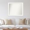 Amanti Art White Bathroom Mirror for Over Sink, 37x42 Custom Made Ridge White Rectangle Vanity Mirror, X-Large Traditional Wood Frame, Hangs Horizonally and Vertically, Wall Decor view 4