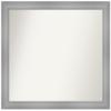 Amanti Art Silver Bathroom Mirror for Over Sink, 29x32 Custom Made Flair Polished Nickel Rectangle Vanity Mirror, Large Casual Wood Frame, Hangs Horizonally and Vertically, Wall Decor view 1