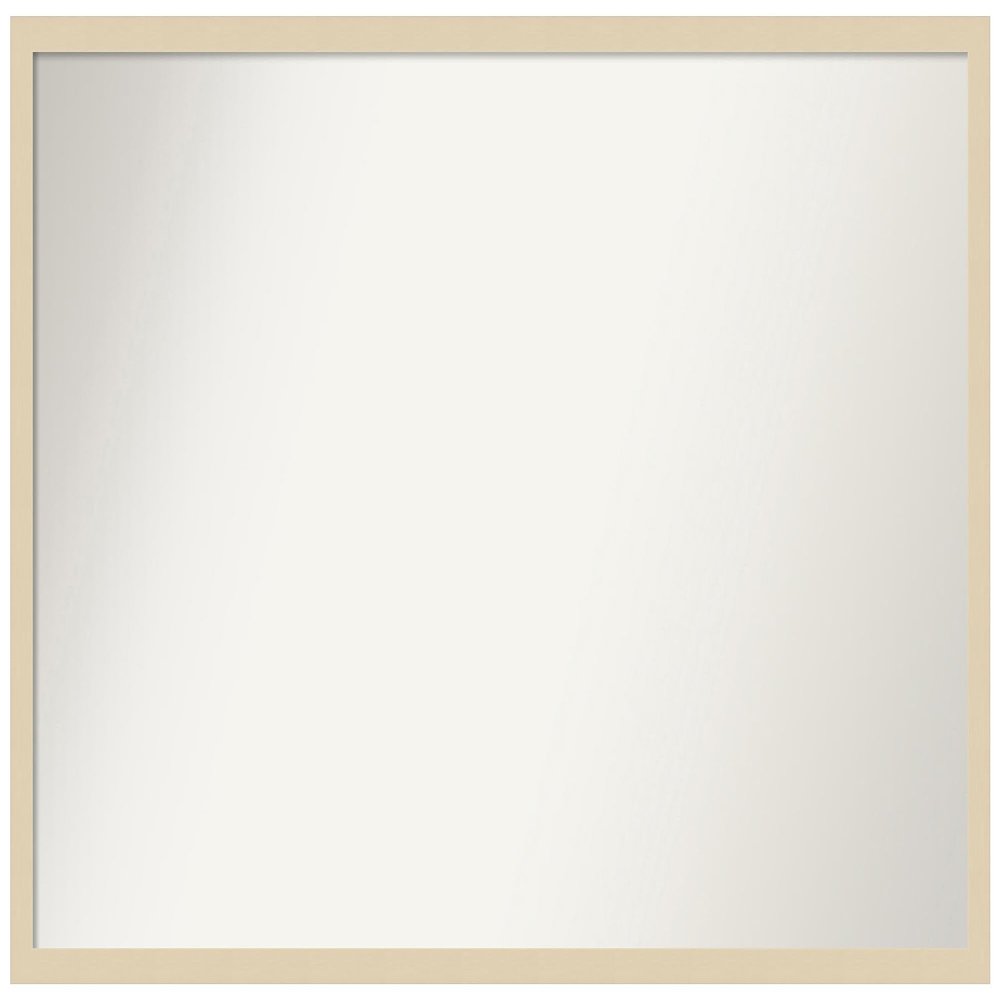 Amanti Art Brown Bathroom Mirror for Over Sink, 24x39 Custom Made Svelte Natural Rectangle Vanity Mirror, Large Modern Wood Frame, Hangs Horizonally and Vertically, Wall Decor