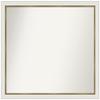 Amanti Art White Bathroom Mirror for Over Sink, 31x35 Custom Made Eva White Gold Narrow Rectangle Vanity Mirror, Large Modern Wood Frame, Hangs Horizonally and Vertically, Wall Decor view 1
