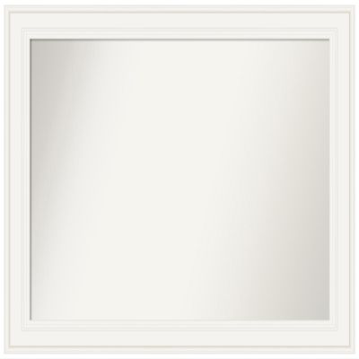 Amanti Art White Bathroom Mirror for Over Sink, 32x42 Custom Made Ridge White Rectangle Vanity Mirror, Large Traditional Wood Frame, Hangs Horizonally and Vertically, Wall Decor