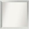 Amanti Art Silver Bathroom Mirror for Over Sink, 35x38 Custom Made Brushed Sterling Silver Rectangle Vanity Mirror, X-Large Modern Wood Frame, Hangs Horizonally and Vertically, Wall Decor view 1