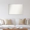 Amanti Art Silver Bathroom Mirror for Over Sink, 29x39 Custom Made Svelte Silver Rectangle Vanity Mirror, X-Large Modern Wood Frame, Hangs Horizonally and Vertically, Wall Decor view 4