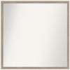 Amanti Art White Bathroom Mirror for Over Sink, 25x27 Custom Made Hardwood Wedge White Wash Rectangle Vanity Mirror, Large Country Rustic Wood Frame, Hangs Horizonally and Vertically, Wall Decor view 1