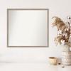 Amanti Art White Bathroom Mirror for Over Sink, 25x27 Custom Made Hardwood Wedge White Wash Rectangle Vanity Mirror, Large Country Rustic Wood Frame, Hangs Horizonally and Vertically, Wall Decor view 4